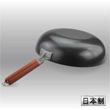 珍珠生活日本进口煎炒锅无涂层铁锅电磁炉燃气通用平底锅30cm