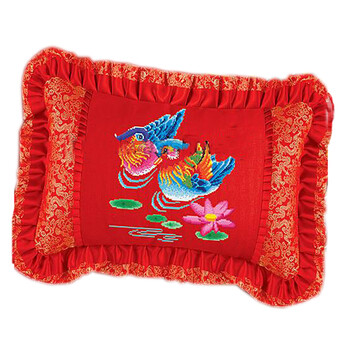 华庭丽娜十字绣 2012新款 11115 双喜鸳鸯(单人长枕)