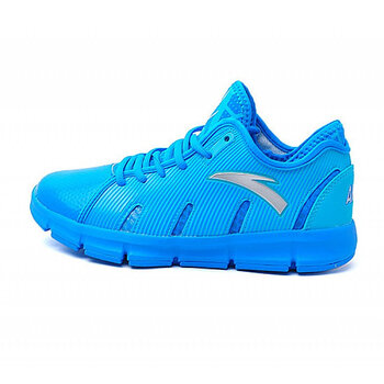 安踏 男式 户外篮球系列纯色规则条纹篮球鞋 11221146-6 蓝色 41