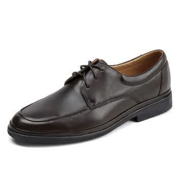 吉祥鸟男士商务休闲系带皮鞋真皮正装男鞋软底舒适父亲鞋爸爸鞋a18-3