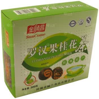 金顺昌 桂林特产 方形a罗汉果桂花茶冲剂 300g*2盒