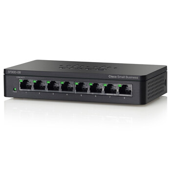 思科（Cisco）SF90D-08 8口百兆非网管交换机 黑色