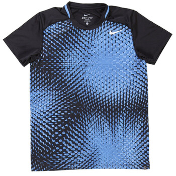 耐克/nike 男士潮流图案dri-fit速干短袖t恤 411421-010蓝 黑色 xl码