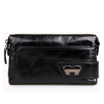 p.kuone皮客优一欧美时尚手包漆皮大容量男手包 p11221-1 黑色 均码