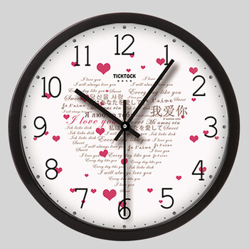 ticktock褆克托克 14寸创意时尚时钟挂表超静音金属石英钟 欧式客厅