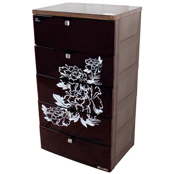 密封牡丹五层收纳柜ppabsasst3063红色价格(怎么样)_易购电视储物柜