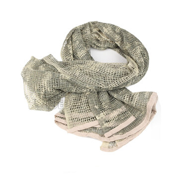 自由兵 军迷装备迷彩伪装网头巾 战术围巾 网状面巾户外围脖 acu迷彩