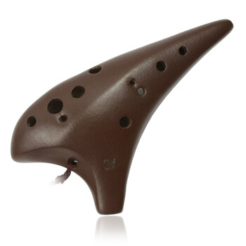 洪啸12孔陶笛中音c调紫砂陶笛