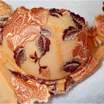 桑扶兰 3/4 薄模杯 花朵刺绣无纺布 文胸内衣 ak507 白色 70b