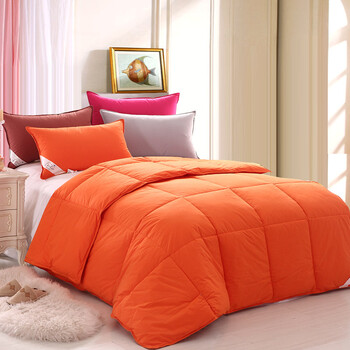家纺 被子 菲罗菈(frola)靓彩羽丝绒冬被 橙色.