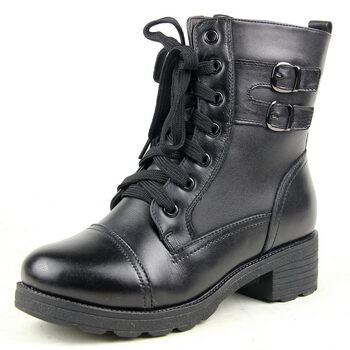 3515强人女款系带侧拉链户外时尚休闲保暖军警羊毛高腰保暖靴 t238