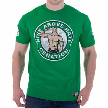wwe 约翰·塞纳john cena salute the cenation t恤 绿色 l