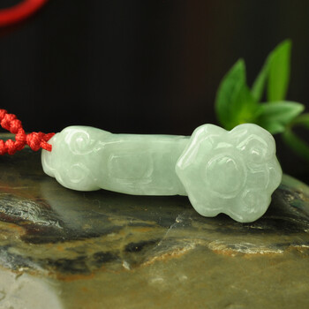 阿里郎珠宝天然翡翠a货 缅甸玉石吊坠 254玉如意挂件