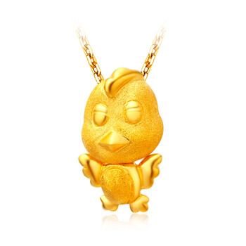 周大福 生肖鸡 黄金足金吊坠(工费:90 计价)f161834