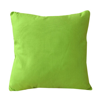致惠 糖果色纯棉抱枕沙发靠垫 绿色55*55含芯
