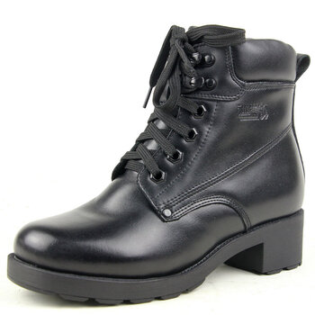 3513巡洋舰女款系带户外时尚休闲保暖军警羊毛保暖靴 x010-j138 黑色