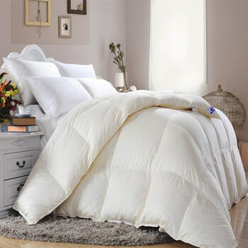 北天鹅家纺 羽绒被 素色切穿鹅绒被 90%白鹅绒60支素色 冬暖被特价