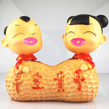 艺博 婚庆公仔 早生贵子摆件 创意时尚树脂娃娃 ky07-16-00001