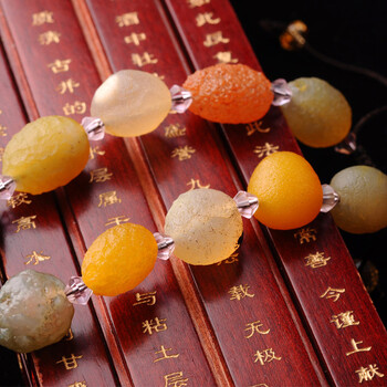 沙漠时光 经脉玛瑙手链000216新疆天然葡萄干玛瑙纹理多色