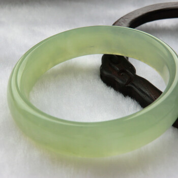 琇玉坊天然岫玉手镯陌上花开系列4198款内径60mm