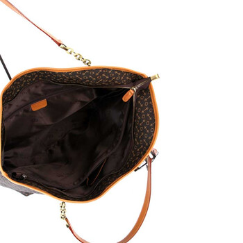 eliza crown 皇冠特殊pvc配牛皮女包5e3143啡色