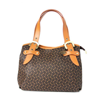 eliza crown 皇冠特殊pvc配牛皮女包5e3206啡色