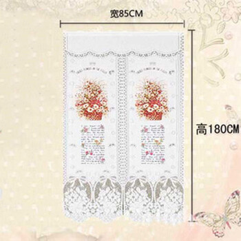 
                                        家的感觉 门帘布艺花篮隔断门帘 卧室布艺送杆门帘 85*150cm                