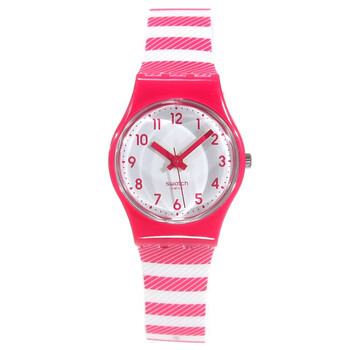 swatch斯沃琪 石英系列时尚女表 粉色斑马线 lr125