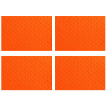 美朴生活 纯棉长方形餐垫盘垫4入套组 桔色