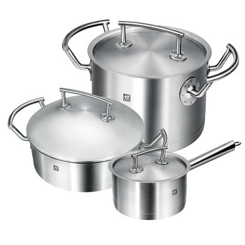 双立人zwilling twin select 不锈钢 锅具三件套装40420-021-922_京东