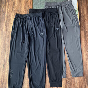 迪桑特descente裤子男2024夏季新款男子跑步针织运动男士速干长裤蓝色