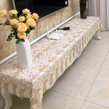 欧缇姿蕾丝布艺电视柜布抽拉式多层电视柜盖巾鞋柜餐边柜盖巾茶几布