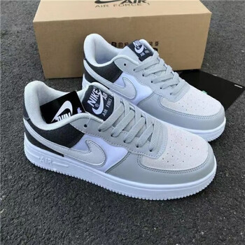 linikerb春季新款低帮nike运动板鞋学生款巴黎灰金空军一号巴黎灰38