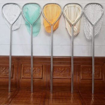 工具打鱼网抄捞子 双管80厘米手柄配5毫米网眼加厚网布【图片 价格