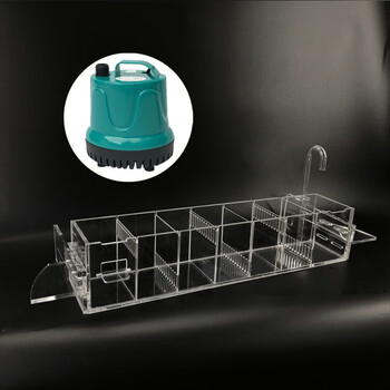 圆缸专用荷花缸圆形陶瓷鱼缸过滤器增氧鱼盆过滤盒亚克力流水循环七盒