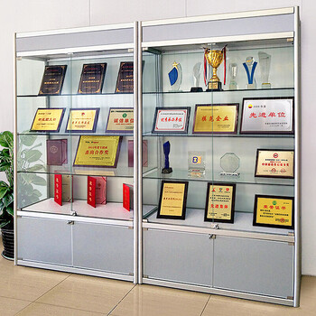荣誉证书奖杯奖牌办公室展览礼品展示架陈列柜样品展示柜玻璃学校单位