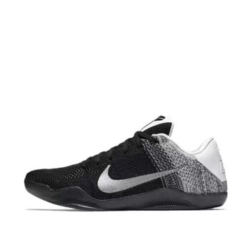 科比11代篮球鞋nba全明星气垫战靴耐磨防滑减震轻便低帮运动鞋 黑白