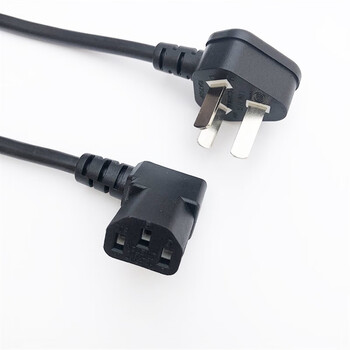 国标电视电源线加长品字三孔弯头铜芯适用创维三星海信lg长虹黑色15米