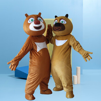 熊出没演出服光头强公仔衣服熊大熊二卡通人偶服装人物道具头套成人