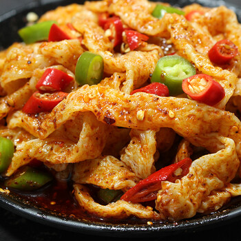 陕西牛筋面凉皮皮真空袋装270g4袋加热即食纯手工袋装擀面皮陕西特产