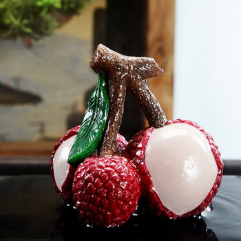 聚誉荔枝茶宠茶具配件创意摆件仿真变色茶宠创意小礼品自用送礼佳品