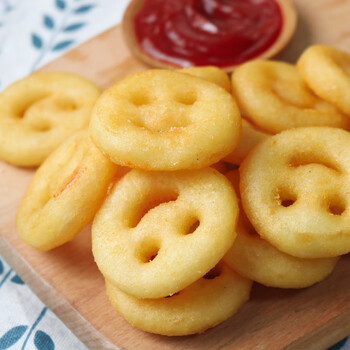 薯饼笑脸薯饼冷冻薯饼油炸小吃开心薯2000g