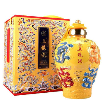 五粮液五粮液 九龙坛 52度浓香型白酒 收藏摆柜送礼 九龙坛 5l 黄色