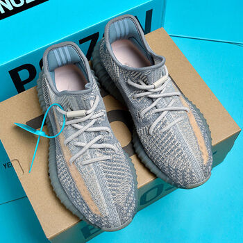 椰子鞋350v2椰子鞋男脏橙满天星运动鞋子男春季潮鞋透气跑步鞋 卡其蓝