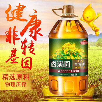 香满园纯香菜籽油5l桶装物理压榨家食用油家用煎炸