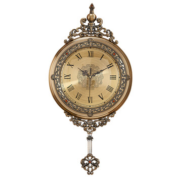 康巴赫 金属欧式钟表挂钟客厅家用时尚个性创意简约大气北欧美式复古