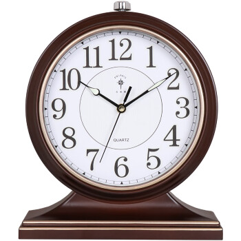 北极星（POLARIS）挂钟 古典欧式座钟表复古静音客厅装饰台钟创意12英寸卧室床头时钟72214夜光款