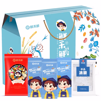 鲜禾鲜杂粮清凉一夏防暑降温大礼包A款1240g礼盒装