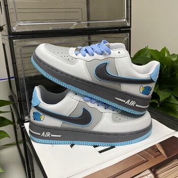 af1骨白冰蓝3m反光空军一号男女低帮板鞋 红色 36【图片 价格 品牌