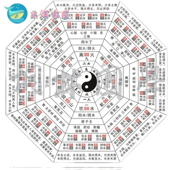 太极八卦图 道教用品 六十四卦分宫八卦图五行太极图客厅书房风水装饰